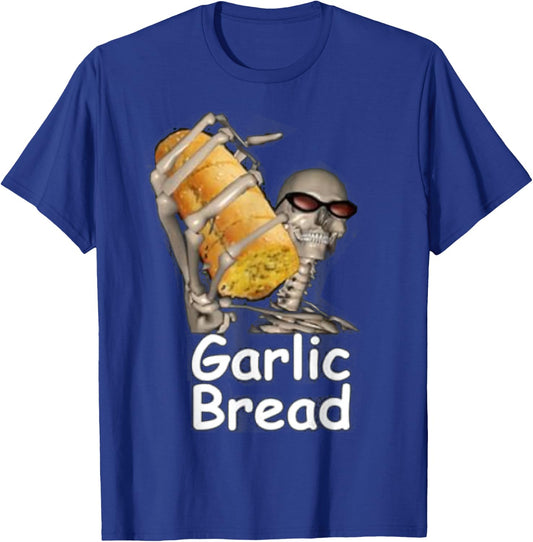 Garlic Bread Funny Skeleton T-Shirt - T-Shirt | Royal