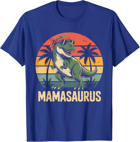 Mamasaurus T Rex Retro Dinosaur Mom Mothers Day Mama Humor T-Shirt - T-Shirt | Royal