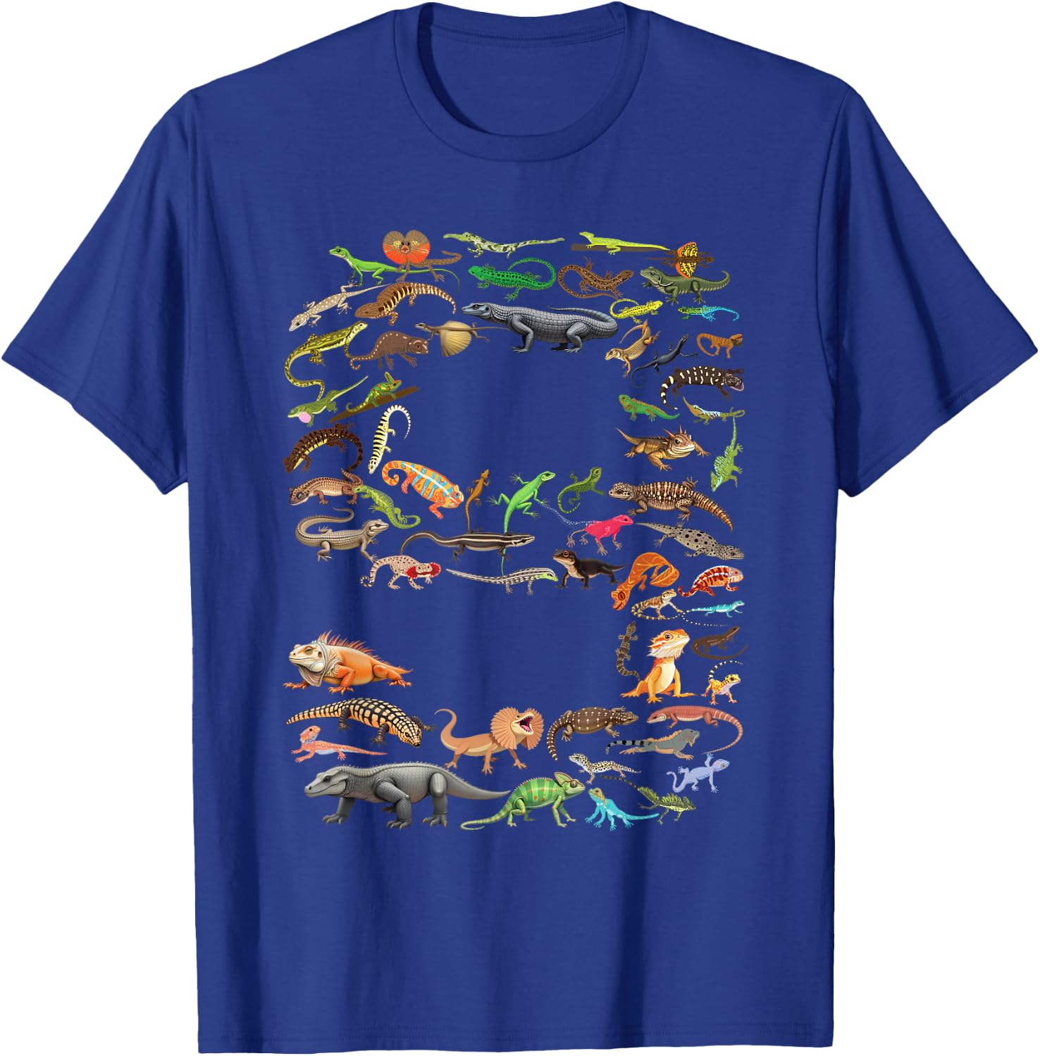 9 Years Old 9th Birthday Lizards Reptiles Figures Number T-Shirt - T-Shirt | Royal
