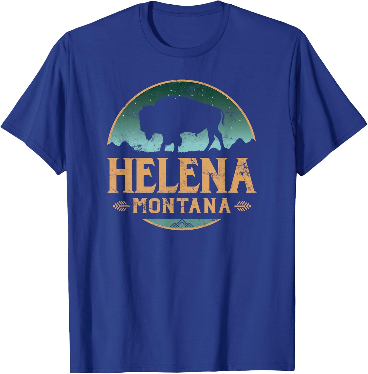 Helena Montana MT Buffalo Bison T-Shirt - T-Shirt | Royal