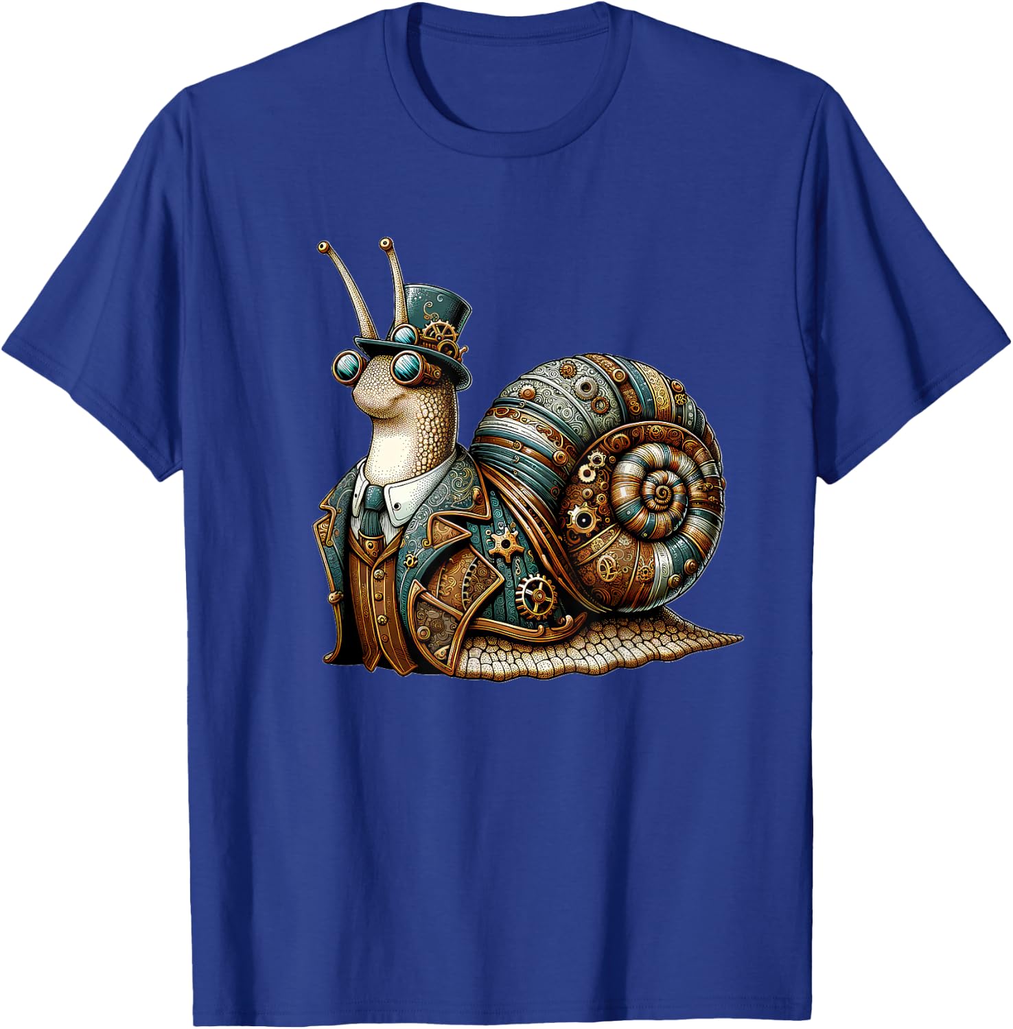 Steampunk Snail Women Men Kids Steampunk Snail T-Shirt - T-Shirt | Royal