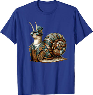 Steampunk Snail Women Men Kids Steampunk Snail T-Shirt - T-Shirt | Royal