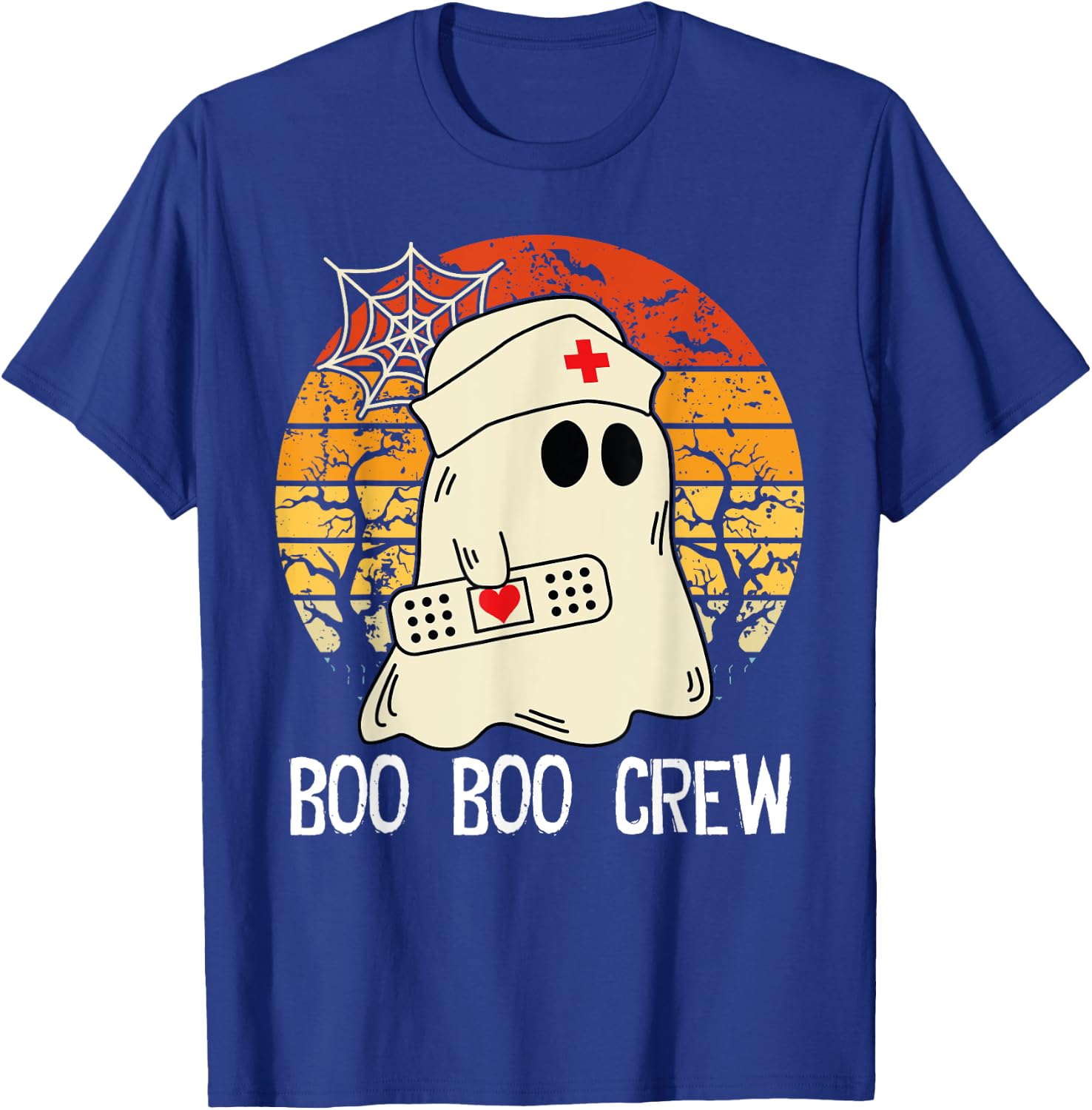 Boo Boo Crew Nurse Funny Ghost Women Halloween Nurse spooky T-Shirt - T-Shirt | Royal