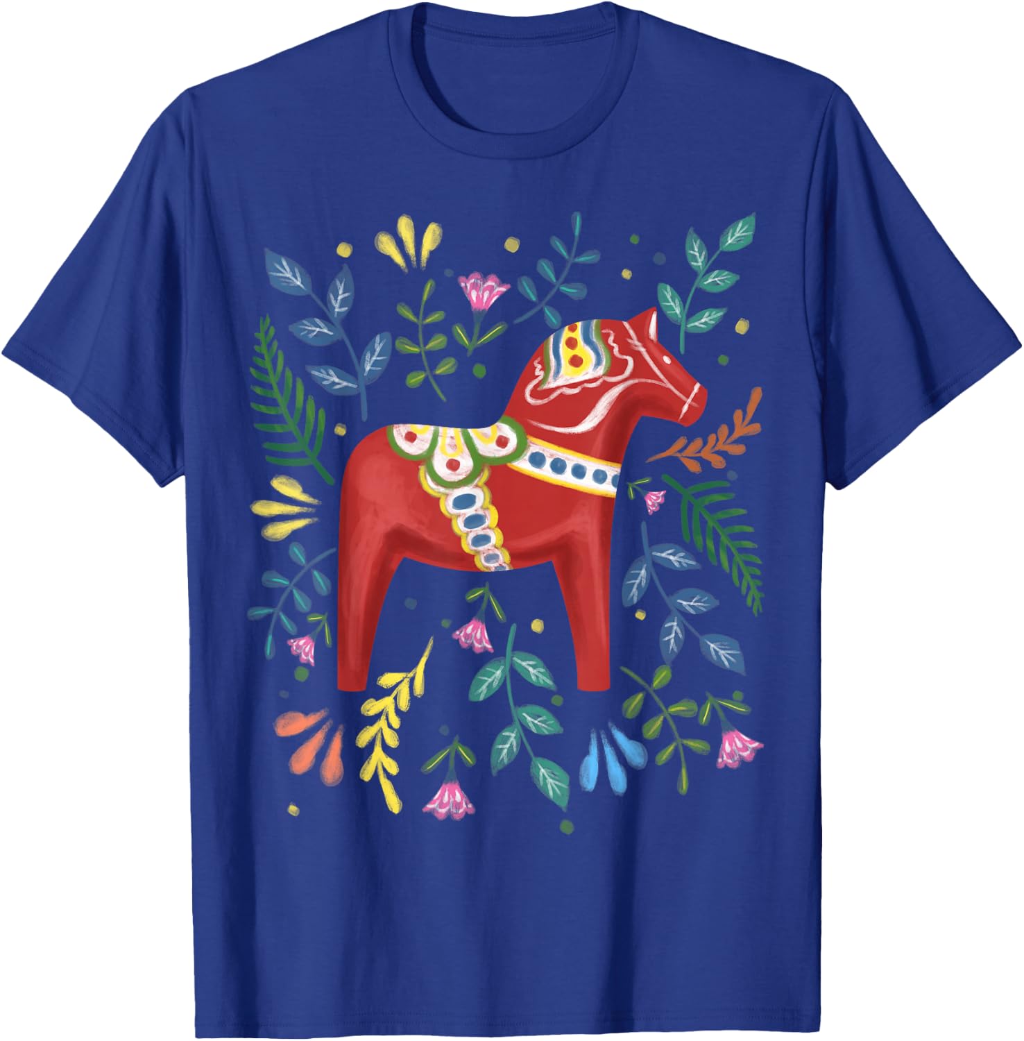 Schwedisches Dalahelmsoljd Pferd Volkskunst Schweden Flagge Dalahelmsoljd Pferd T-Shirt - T-Shirt | Royal