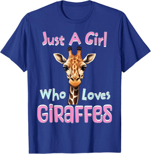 Just A Girl Who Loves Giraffes - Wildlife Animal Lover Women T-Shirt - T-Shirt | Royal