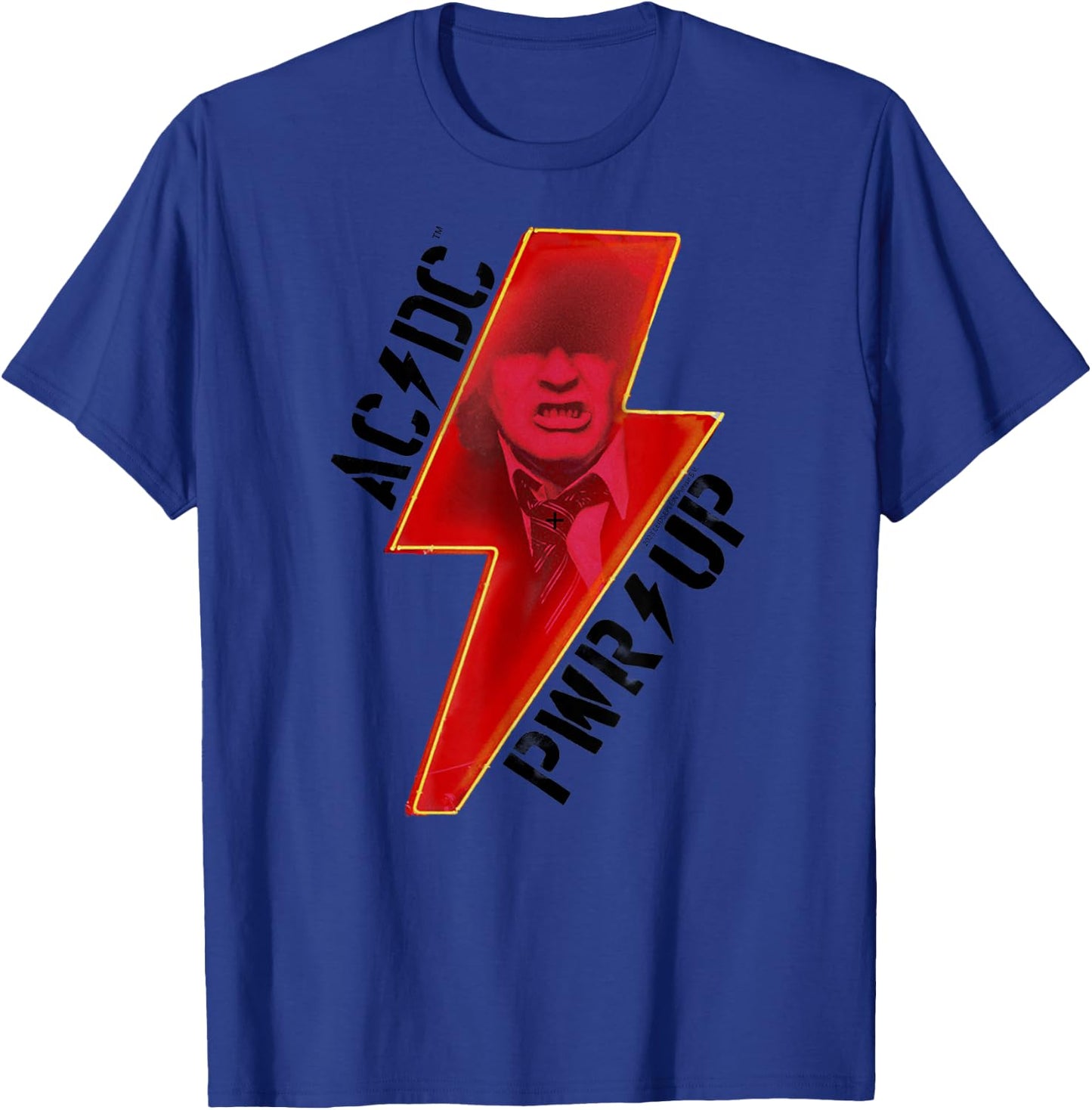 Offizielles AC/DC PWRUP Album Bolt Rock Musik Band Logo T-Shirt - T-Shirt | Royal