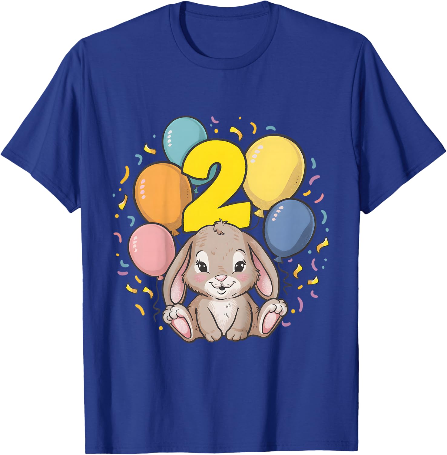 Kids 2nd Birthday Children's Birthday Rabbit T-Shirt - T-Shirt | Royal