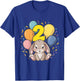 Kids 2nd Birthday Children's Birthday Rabbit T-Shirt - T-Shirt | Royal