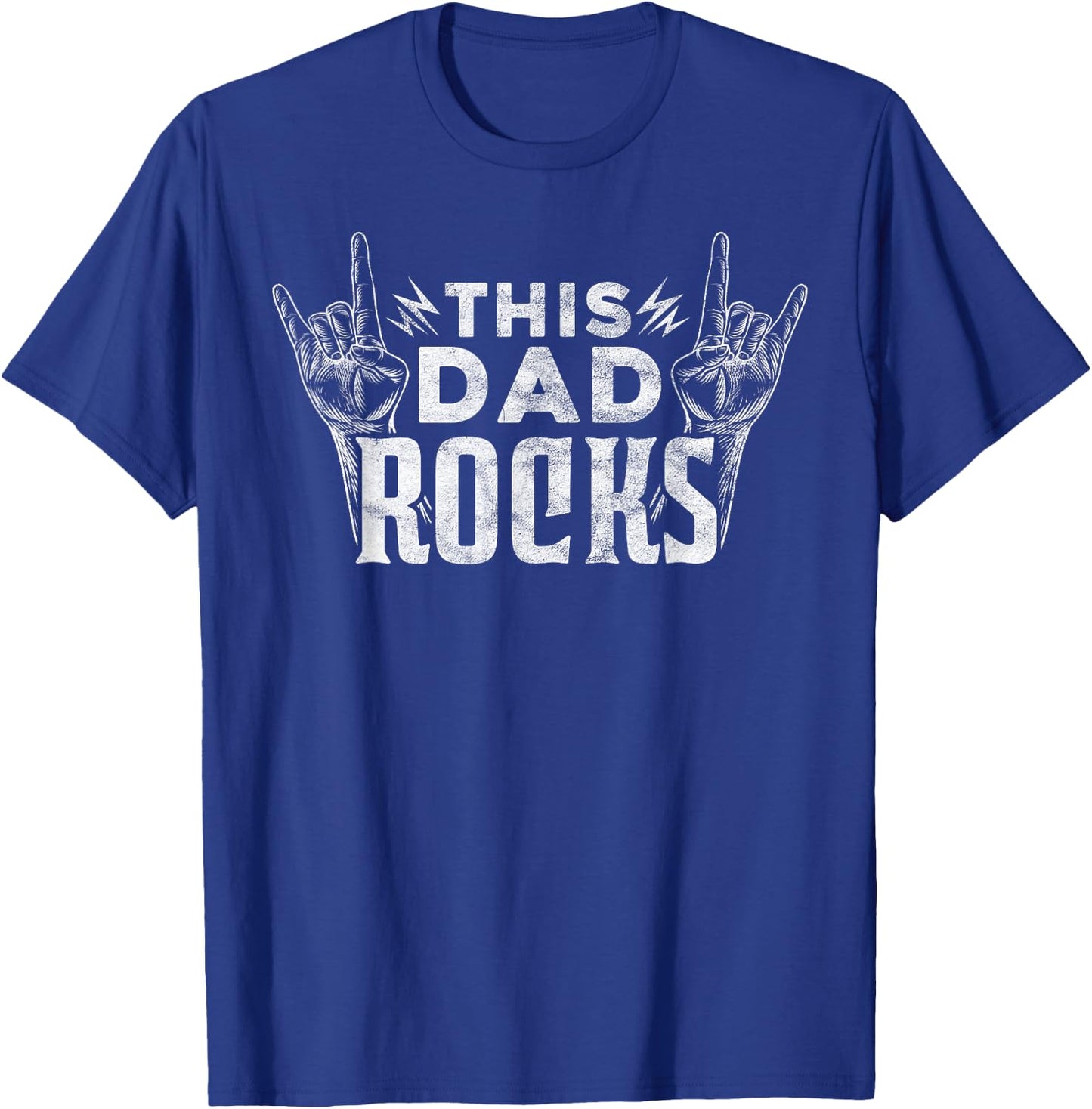 This Dad Rocks Rock n Roll Heavy Metal Fathers Day T-Shirt - T-Shirt | Royal