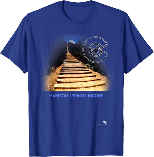 Manitou Springs Incline Colorado T-Shirt - T-Shirt | Royal