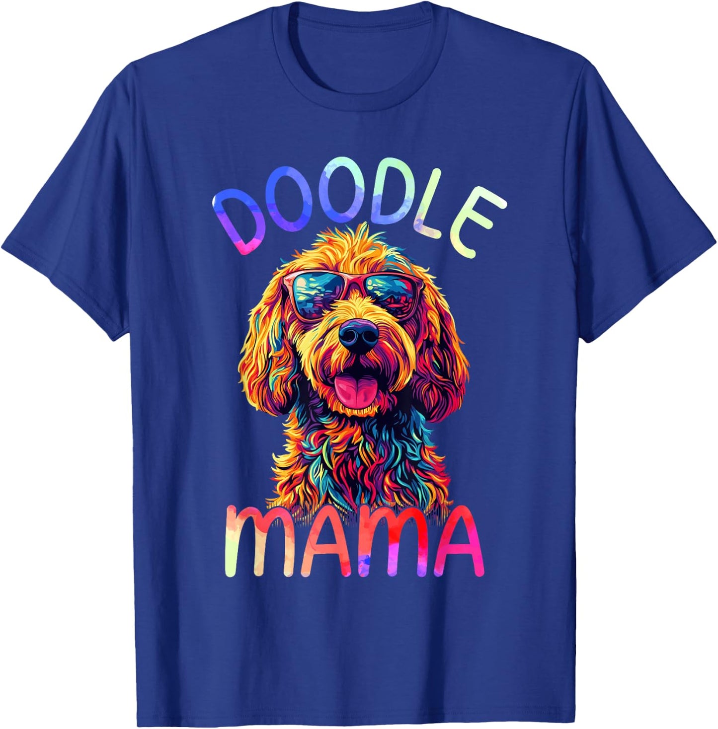 Goldendoodle Mom Mama Colorful Pop Art Goldendoodle T-Shirt - T-Shirt | Royal