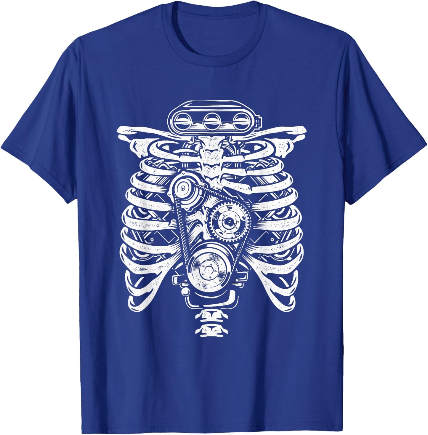 Car Guy Skeleton - Car Collector Auto Mechanic T-Shirt - T-Shirt | Royal
