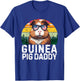 Guinea Pig Daddy USA Flag Father's Day 4th Of July Retro T-Shirt - T-Shirt | Royal
