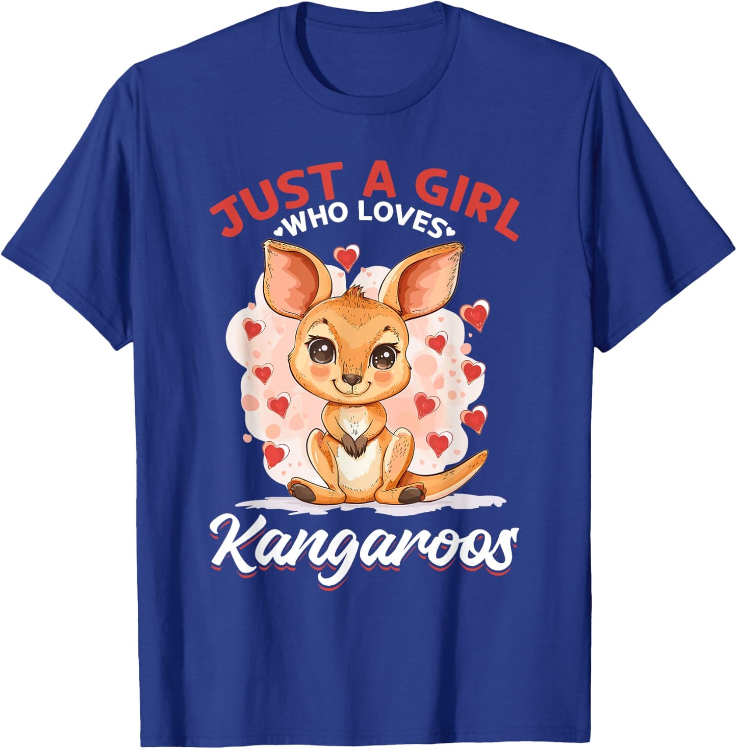 Funny Kangaroo Australia Animal Just A Girl Who Loves T-Shirt - T-Shirt | Royal