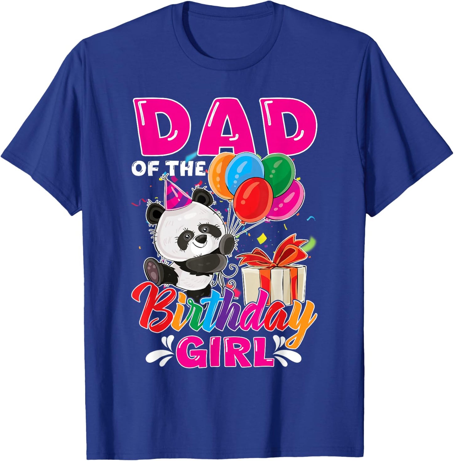 Dad Of The Panda Bear Birthday Animal Lover Boys Girls T-Shirt - T-Shirt | Royal