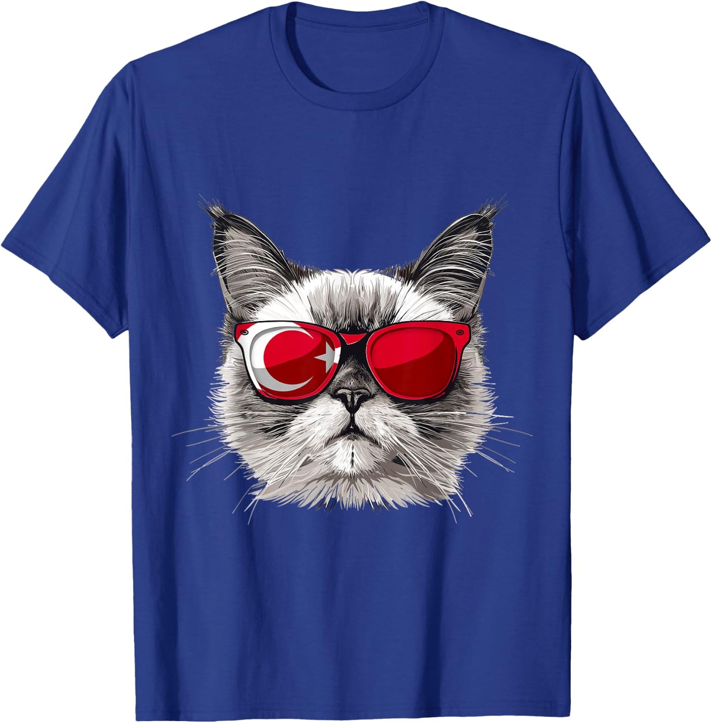 Turkey Flag Cat Mom Souvenirs Products Kitten Turkish T-Shirt - T-Shirt | Royal