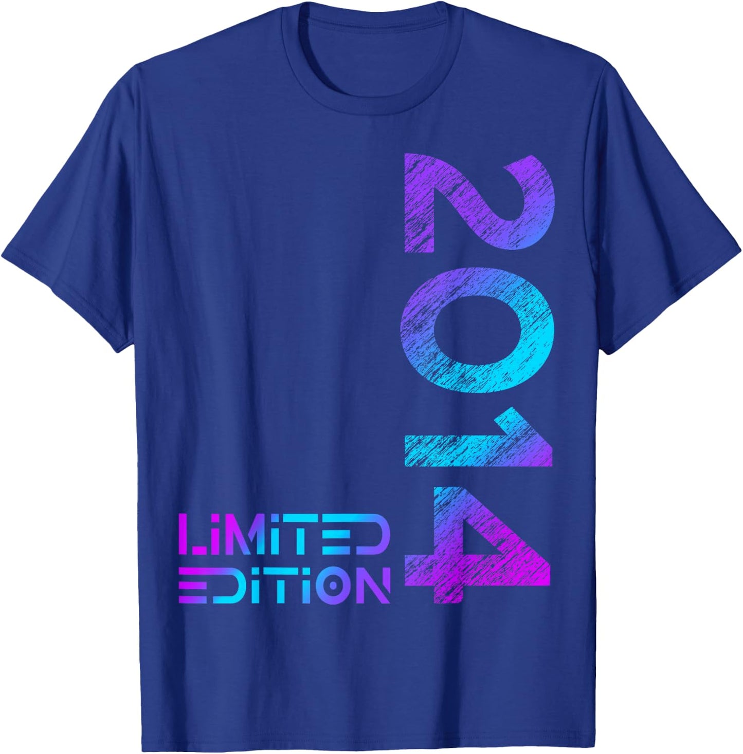 Kids 10th Birthday Limited Edition Vintage 2014 Boy Girl , black T-Shirt - T-Shirt | Royal