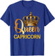 Queen Capricorn Goat Zodiac Sign Crown T-Shirt - T-Shirt | Royal