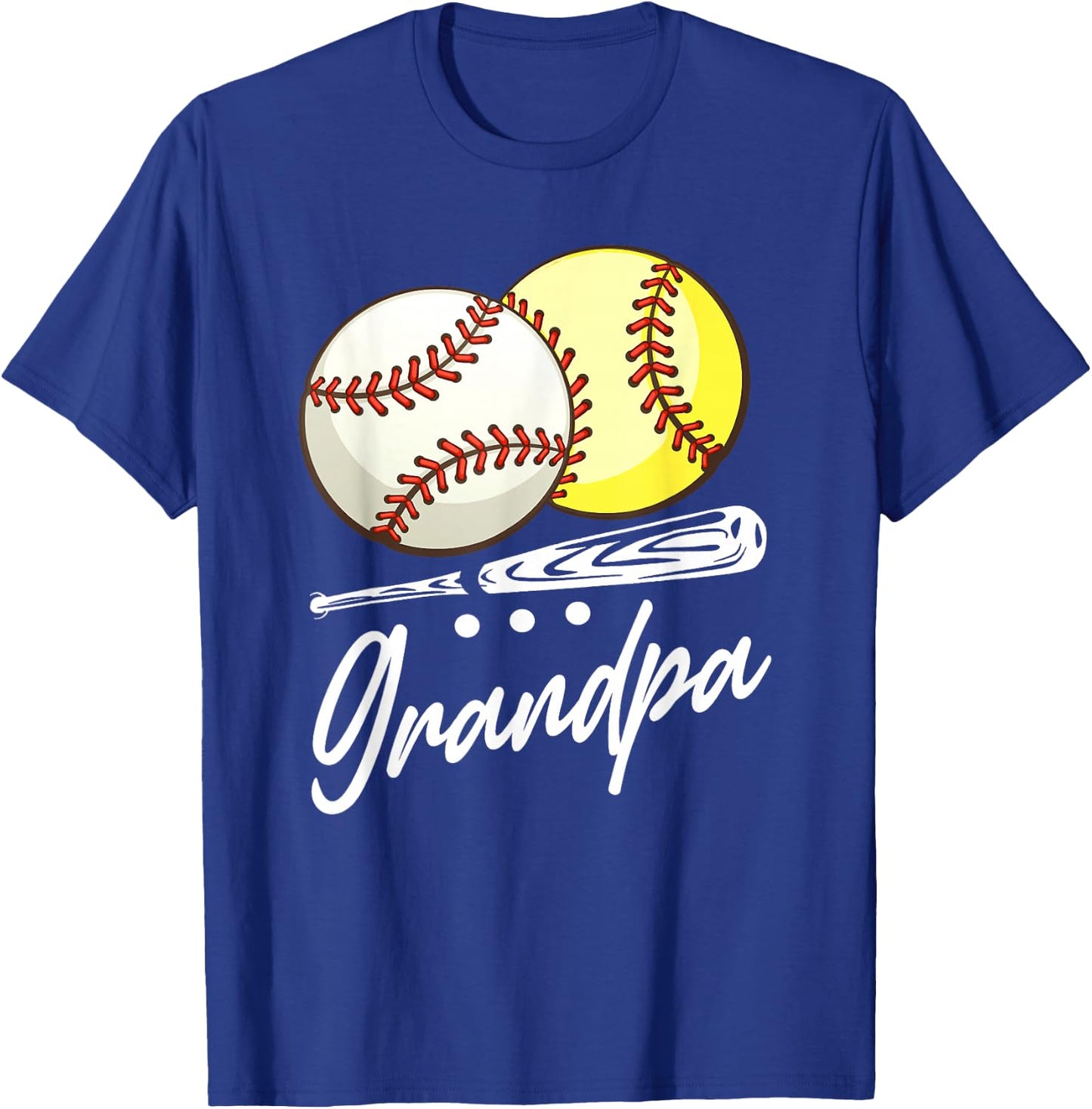 Ball Grandpa Baseball Softball T-Shirt - T-Shirt | Royal