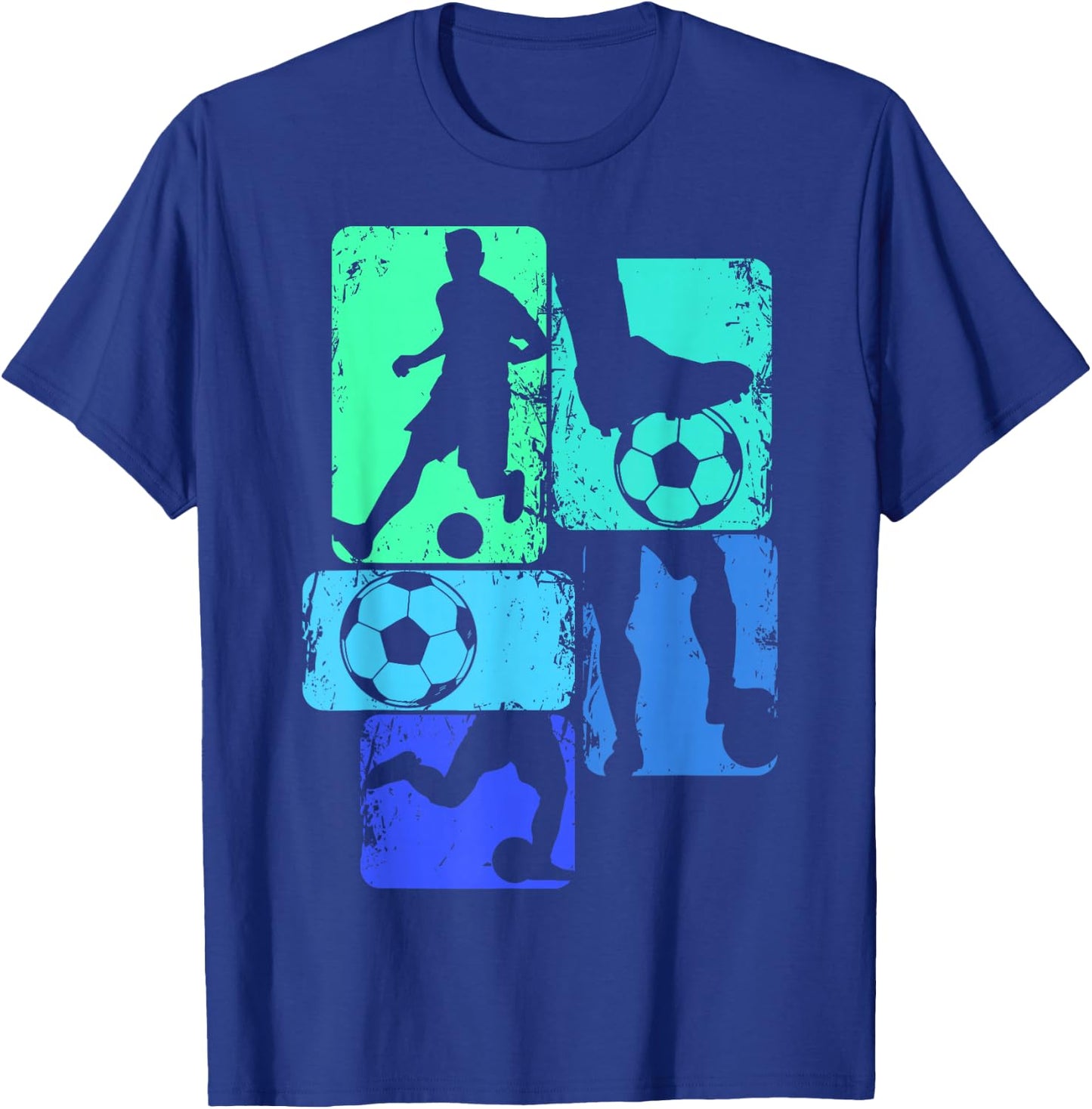 Football Player Boys Kids , black T-Shirt - T-Shirt | Royal