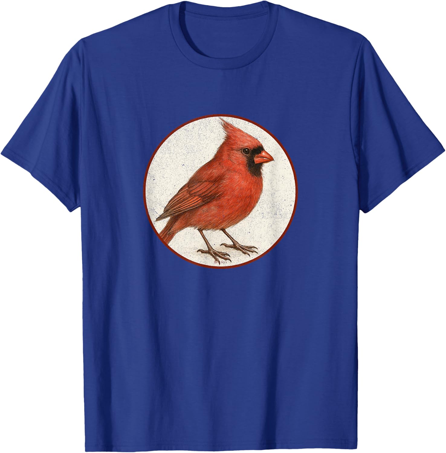 Colorful Retro Northern Cardinal Bird Design T-Shirt - T-Shirt | Royal