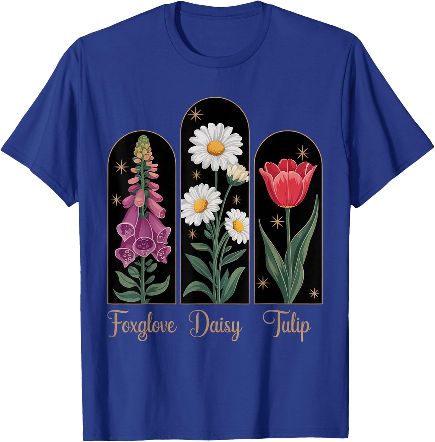 Stem Floral Trio Vintage T-Shirt - T-Shirt | Royal
