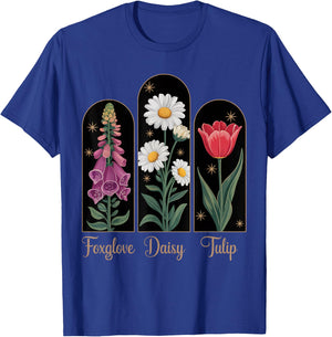 Stem Floral Trio Vintage T-Shirt - T-Shirt | Royal