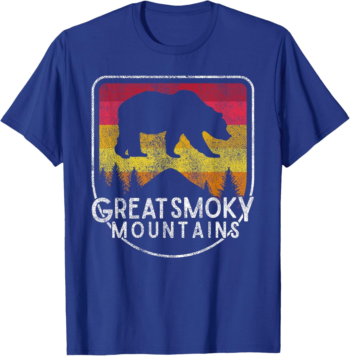 Great Smoky Mountains National Park Retro Men Women Gift T-Shirt - T-Shirt | Royal