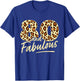 80 Year Woman Leopard Fabulous 80th Birthday T-Shirt - T-Shirt | Royal
