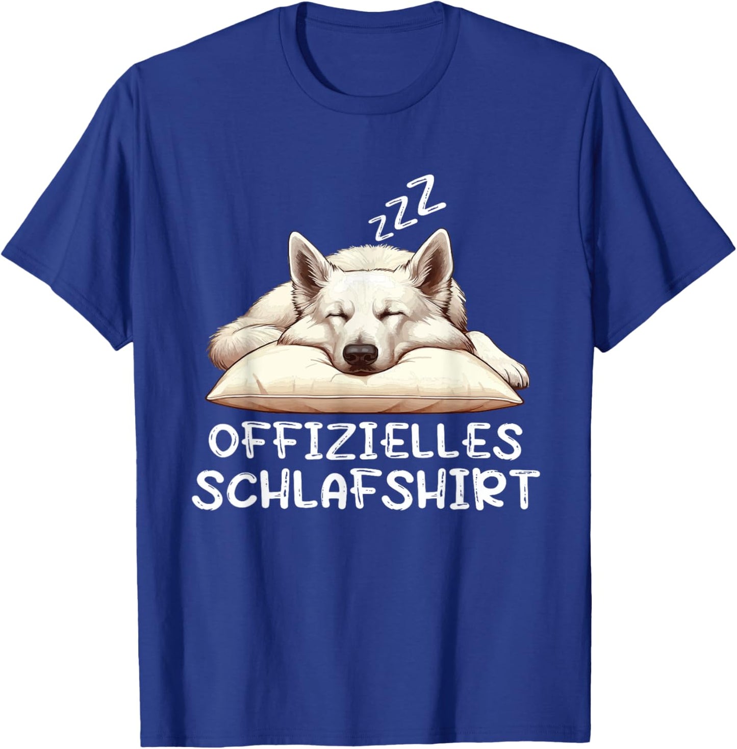 Official Sleep Shirt White Shepherd Shepherd Dog , black T-Shirt - T-Shirt | Royal