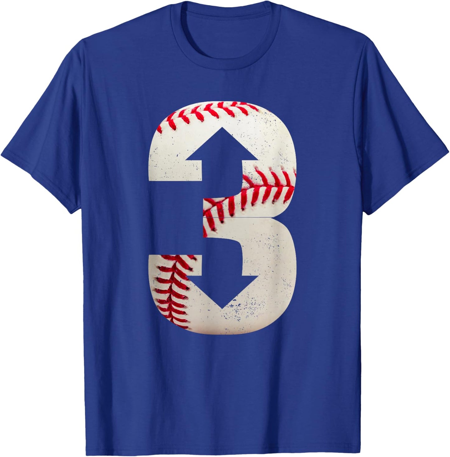 3 Up 3 Down | Three Up Three Down Baseball T-Shirt - T-Shirt | Royal