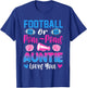 Football Or Pom Poms Auntie Loves You Gender Reveal Party T-Shirt - T-Shirt | Royal