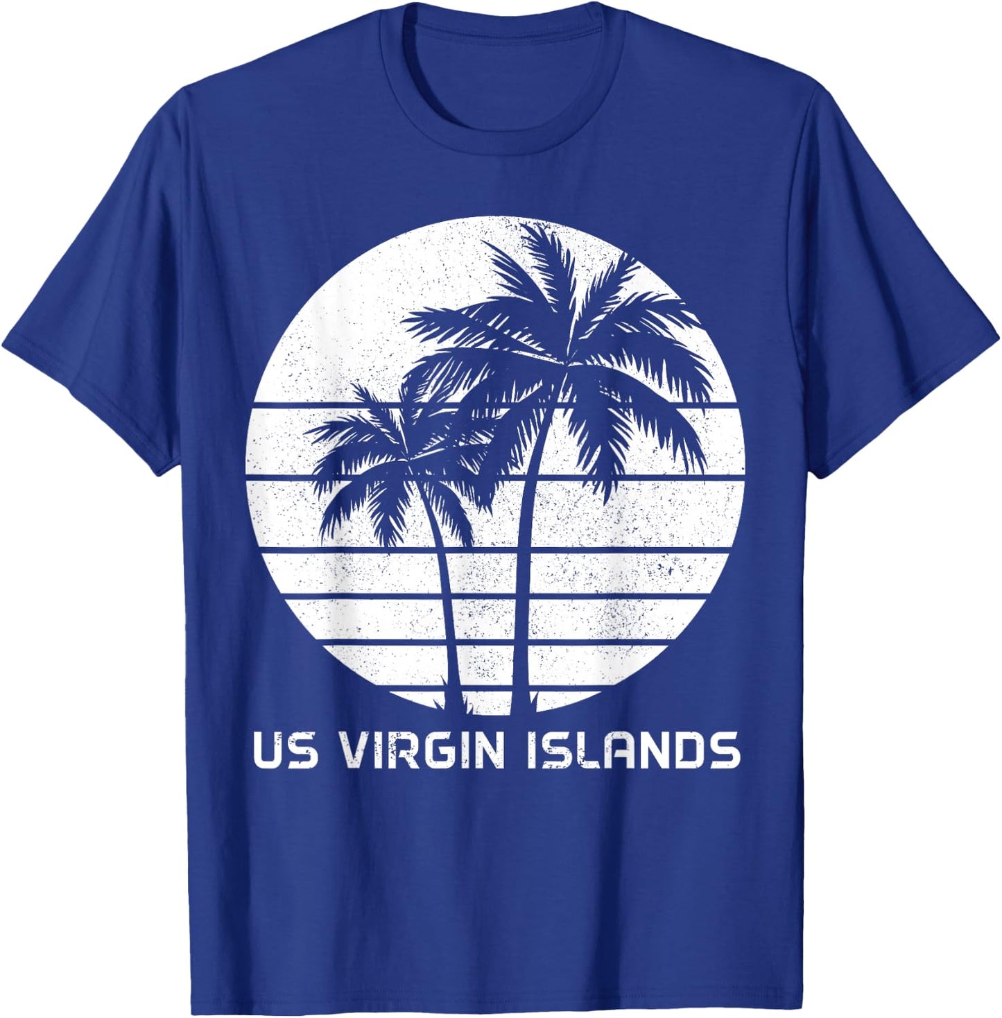 Vacances aux îles Vierges américaines | Pride Beach | USVI Vintage T-Shirt - T-Shirt | Royal