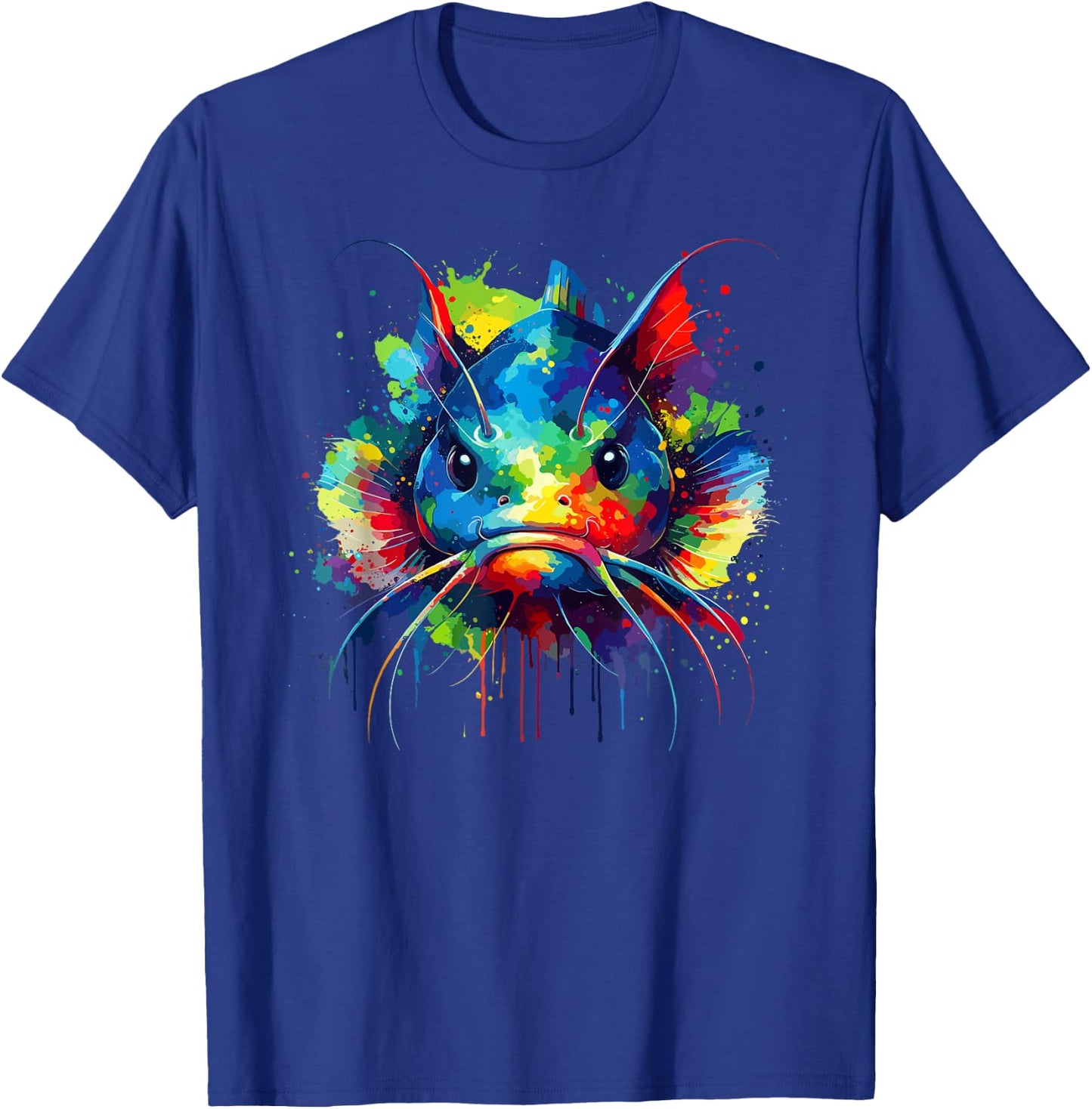 Colourful Splash Art Catfish Catfish , black T-Shirt - T-Shirt | Royal
