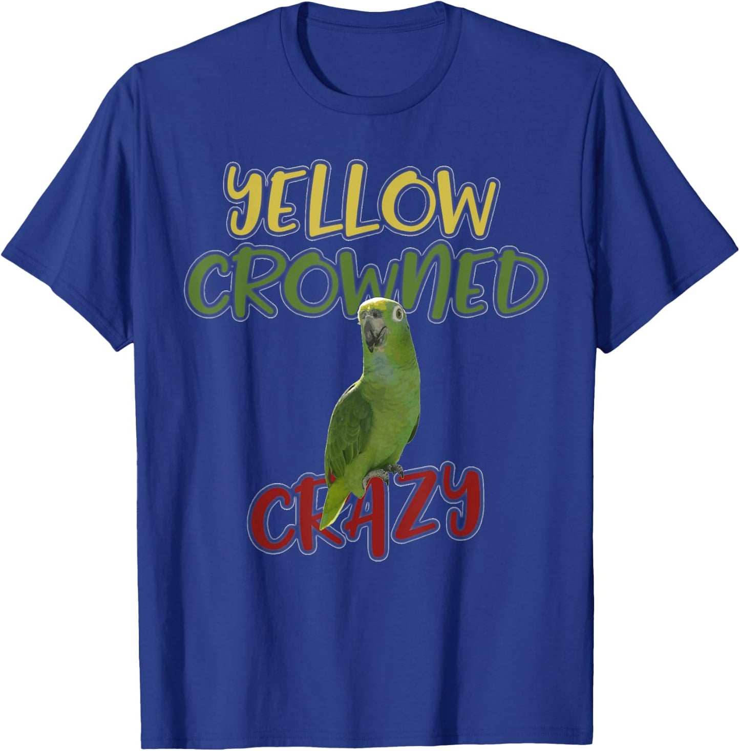 Yellow Crowned Crazy Parrot Shirt Kids Adult Costume Gift T-Shirt - T-Shirt | Royal