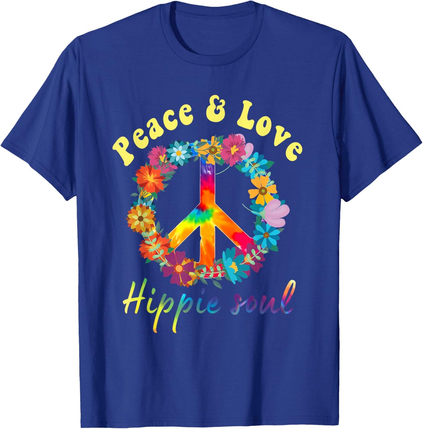 Hippie Acidhead Woodstock Peace Hippy , black T-Shirt - T-Shirt | Royal