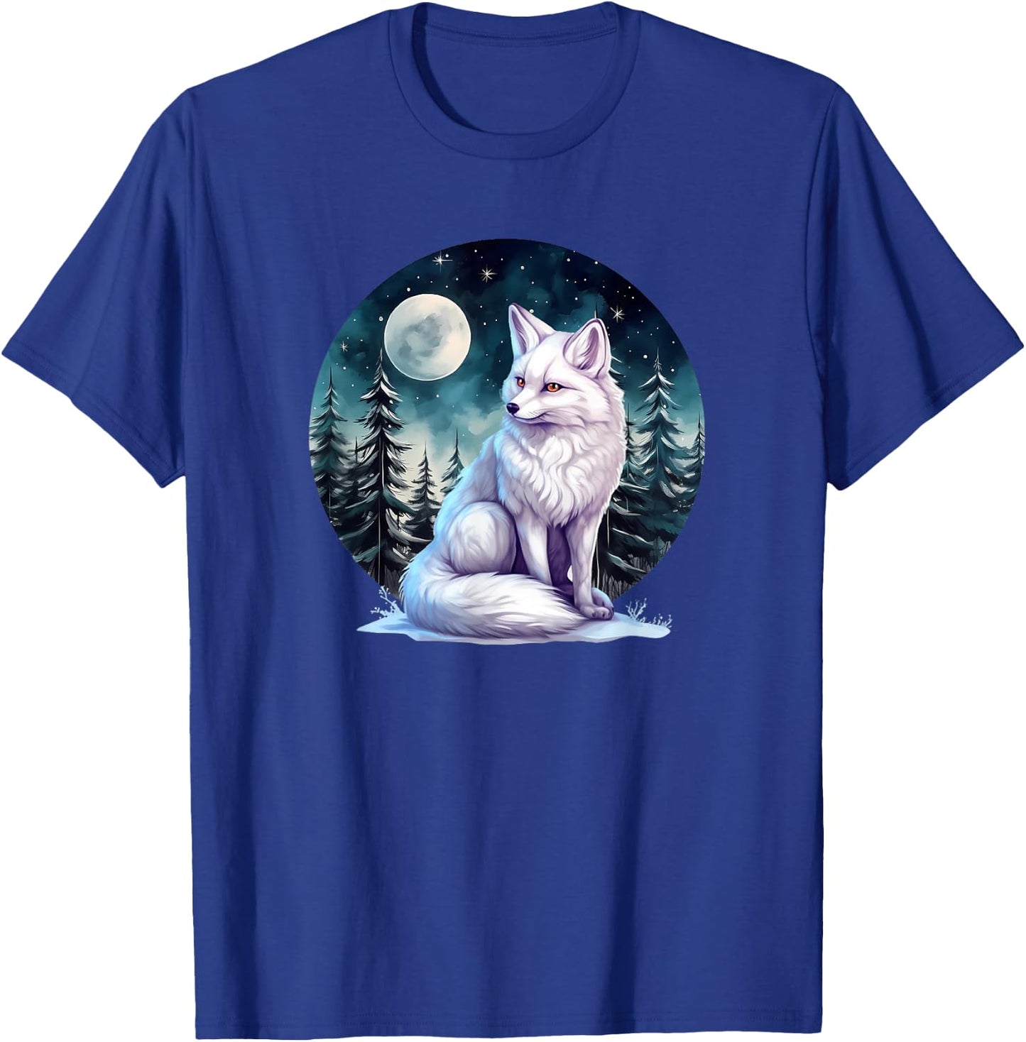 Cute Winter Snow White Arctic Fox Lover T-Shirt - T-Shirt | Royal