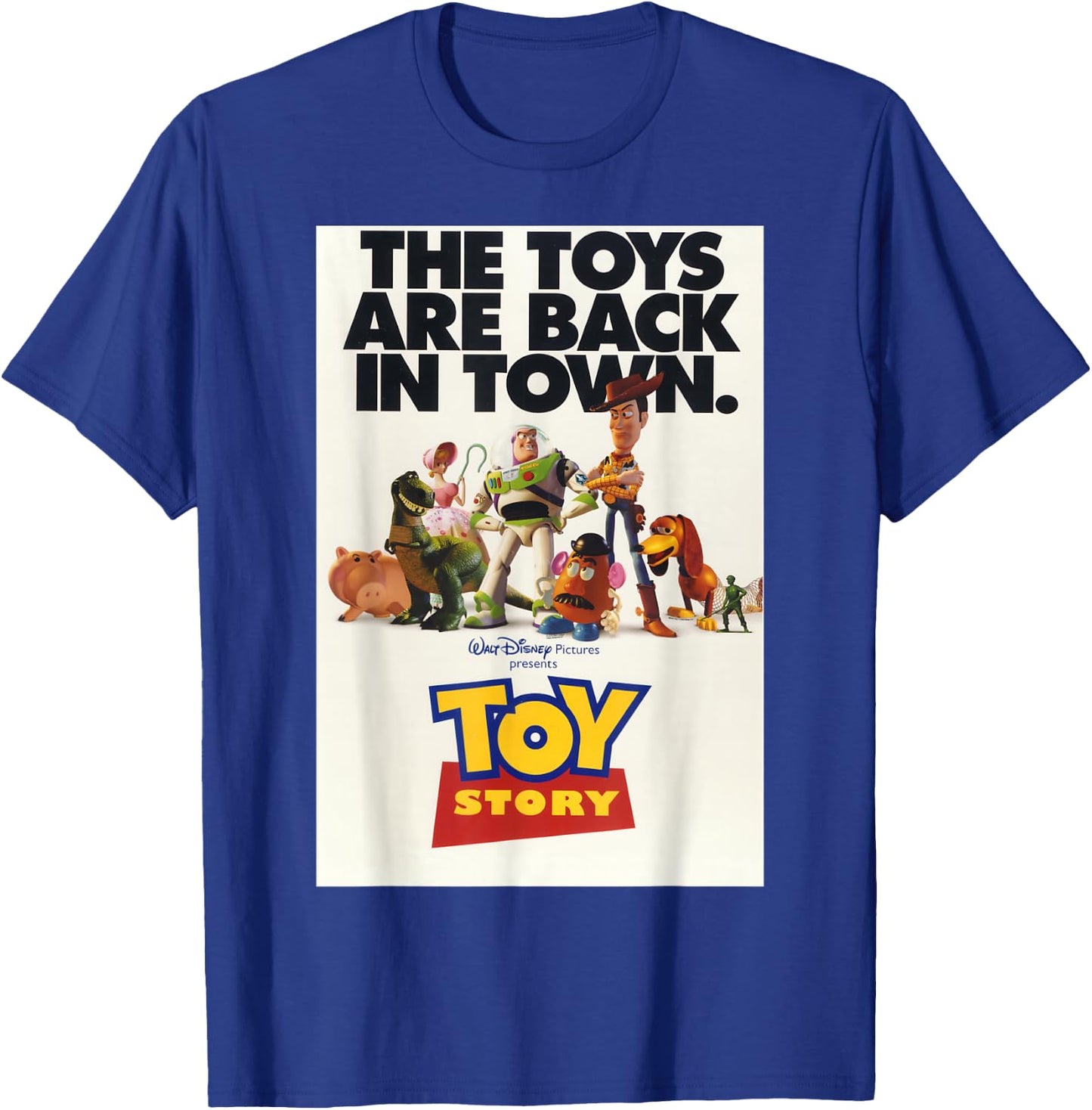 Disney Pixar Toy Story Toys Are Back In Town Poster T-Shirt - T-Shirt | Royal