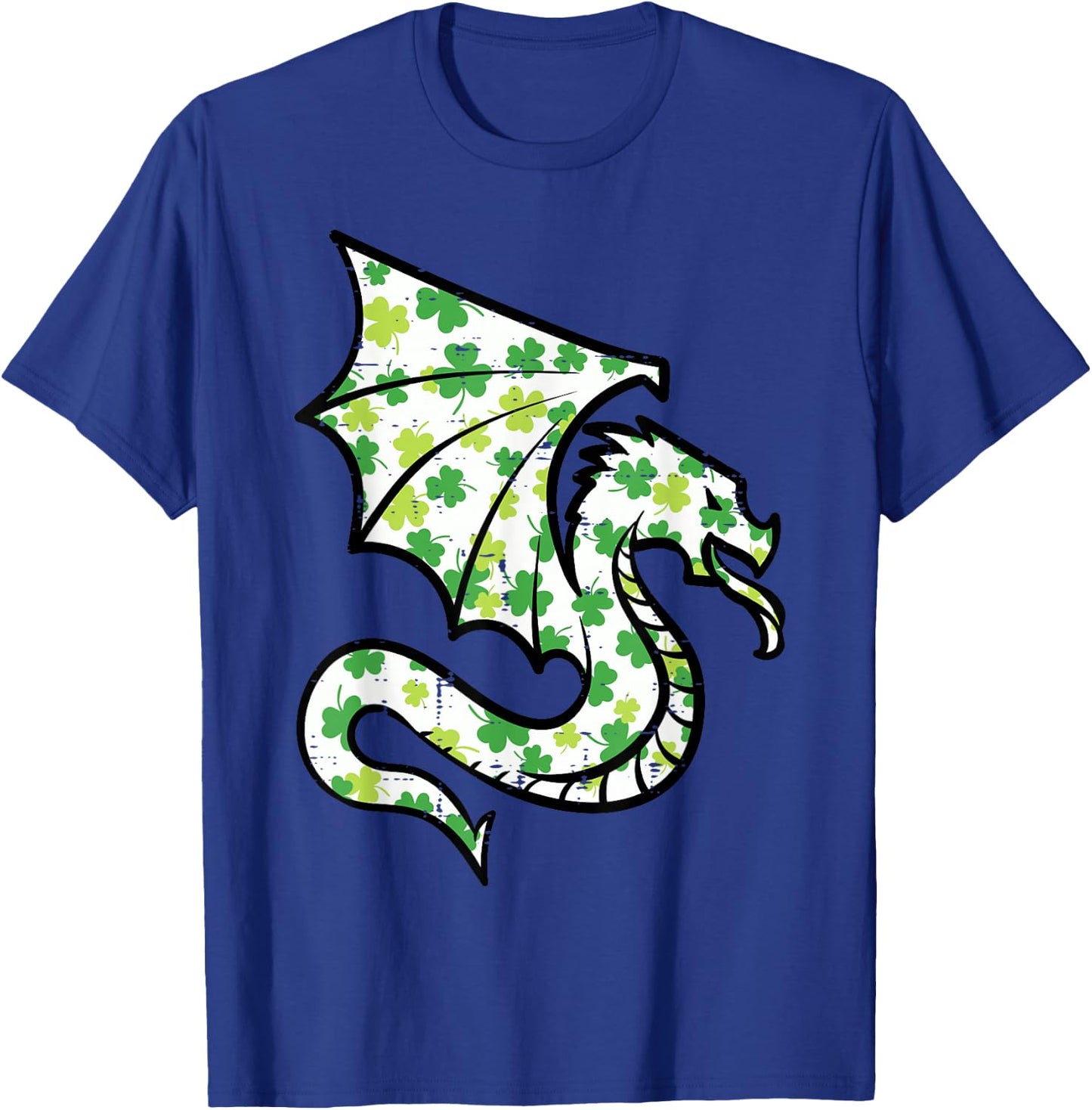 St Patricks Day Dragon Shamrocks Saint Pattys Women Kids Men T-Shirt - T-Shirt | Royal