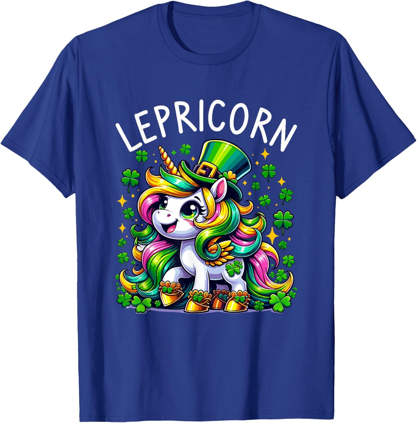 Lepricorn Shenanigans Clover St. Patricks Day St. Patrick T-Shirt - T-Shirt | Royal