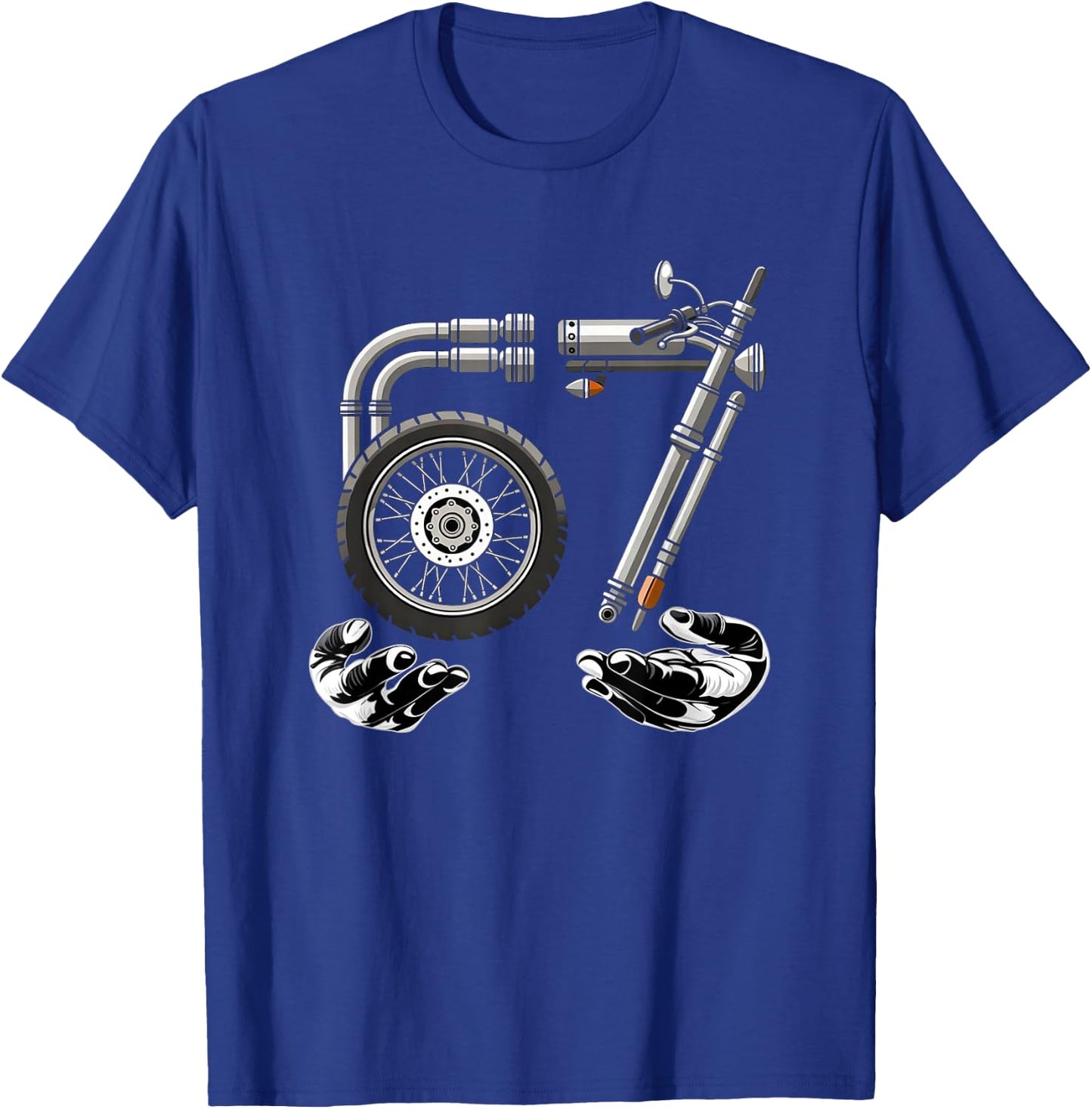 67 Meme Motorrad Six eeven T-Shirt - T-Shirt | Royal