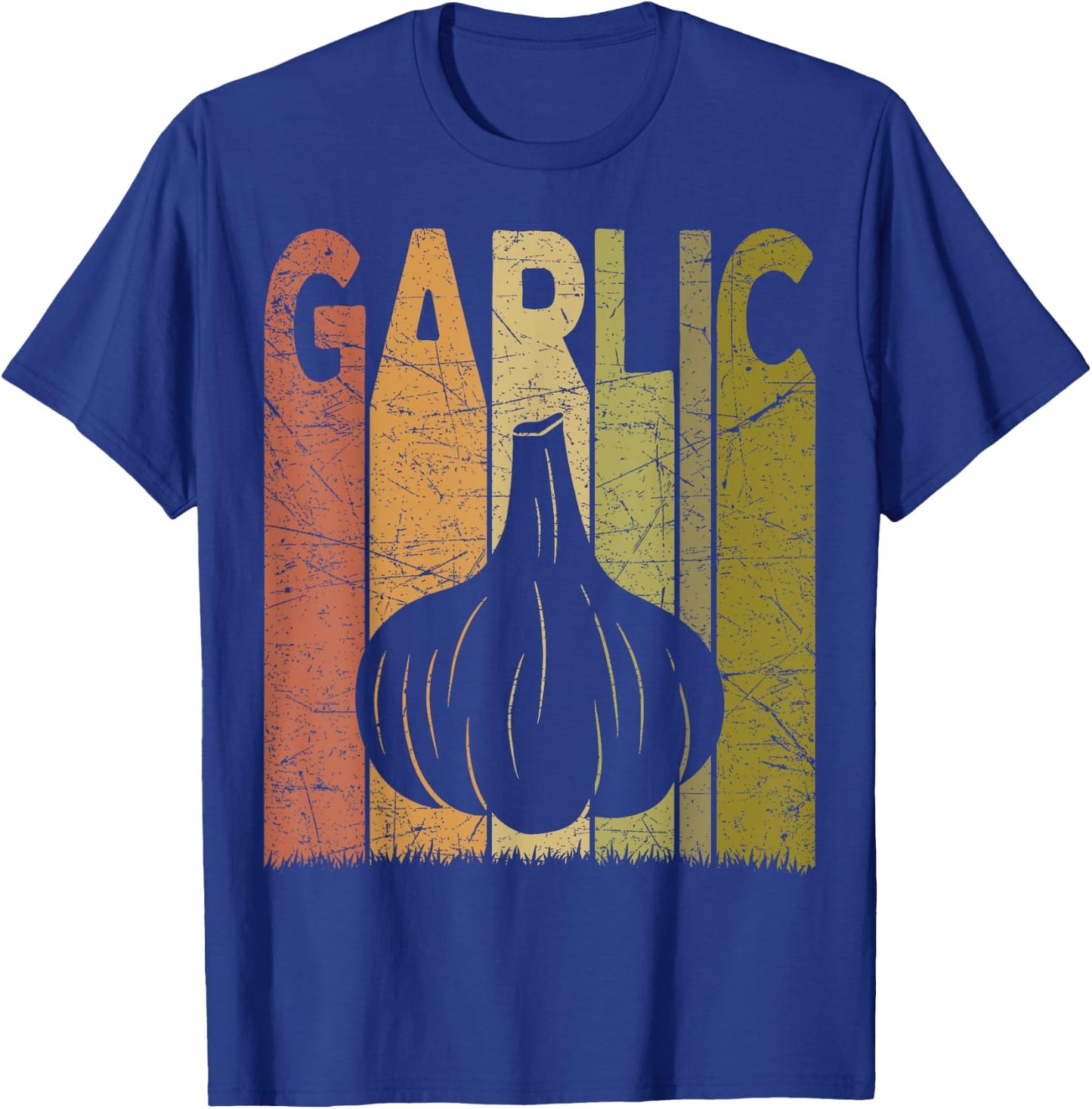 Garlic Vintage Garlic Farmer Retro Vegetables Farmer T-Shirt - T-Shirt | Royal