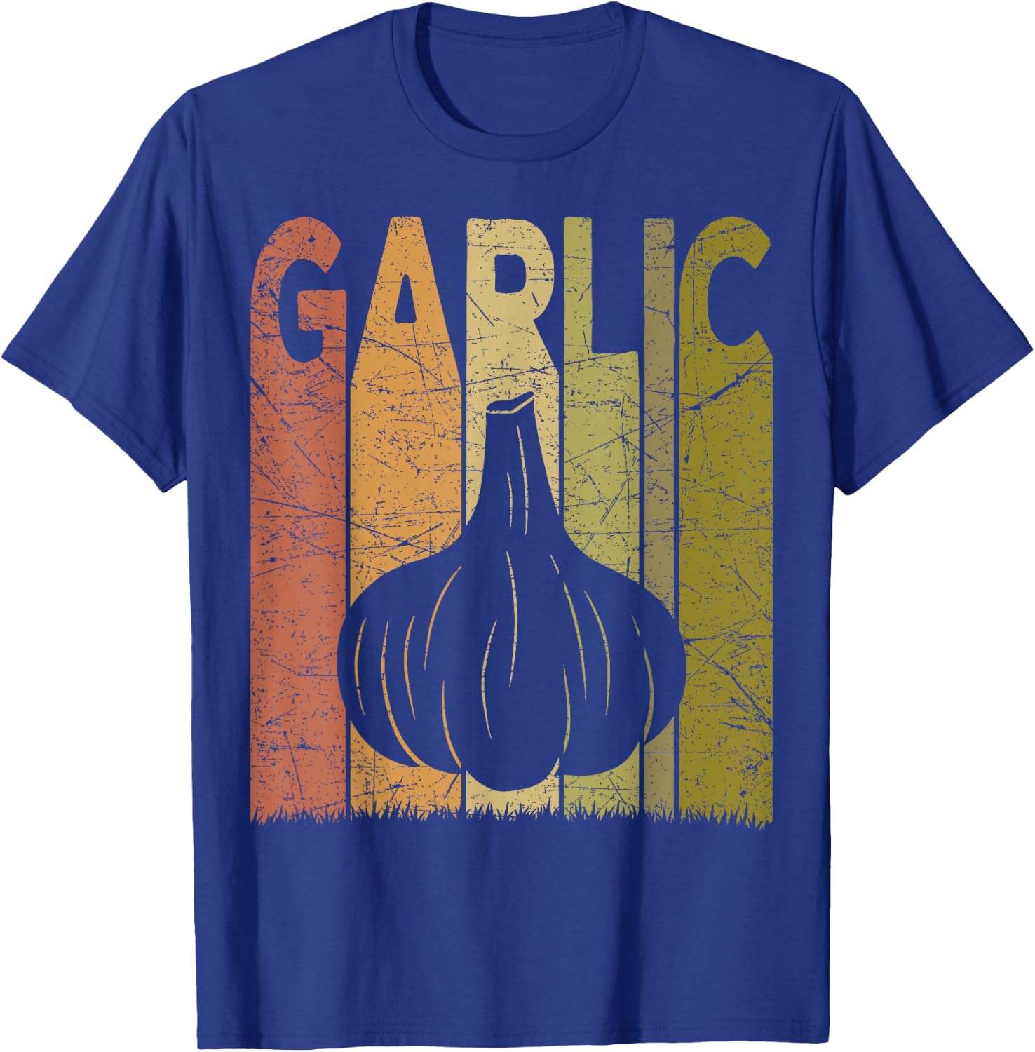 Garlic Vintage Garlic Farmer Retro Vegetables Farmer T-Shirt - T-Shirt | Royal