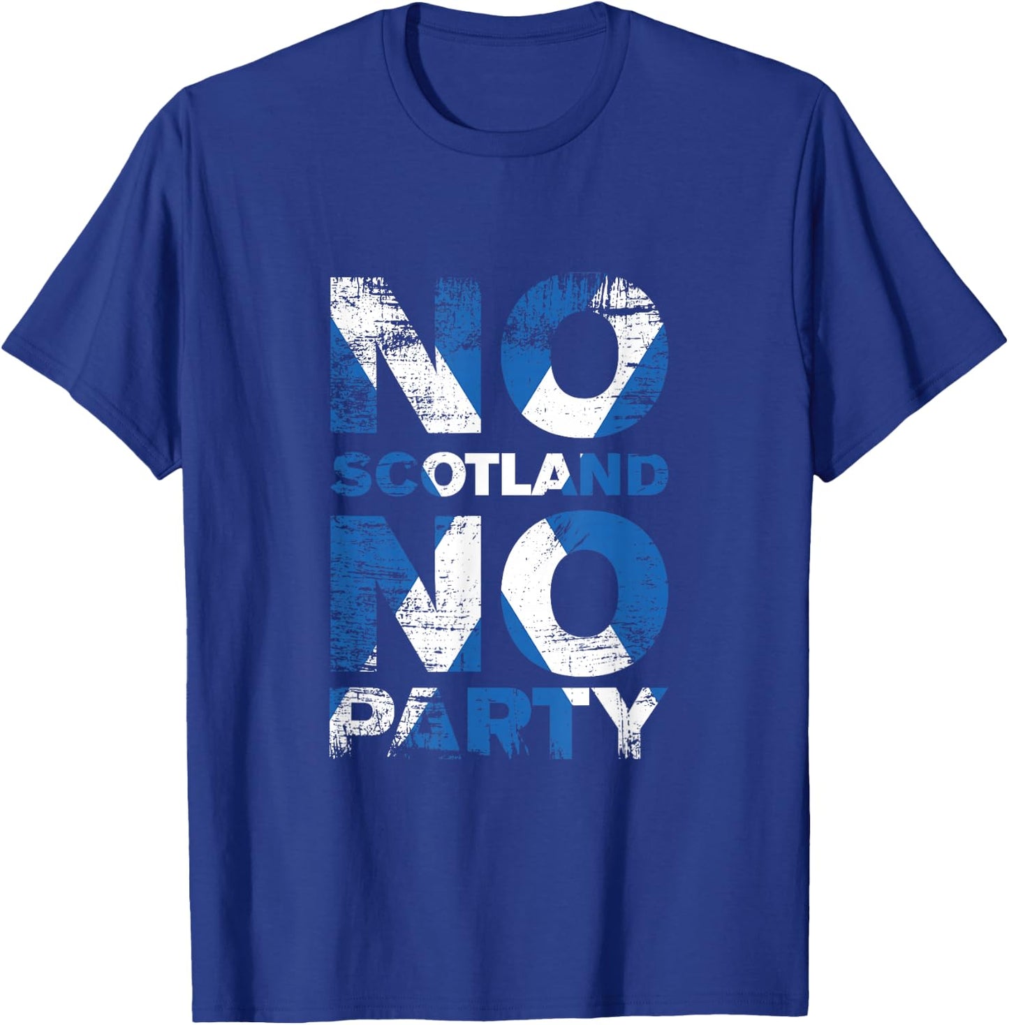 Schottisches Banner Fan Schottland Flagge Retro No Scotland No Party T-Shirt - T-Shirt | Royal