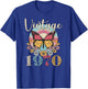 Vintage 52th 1970 Butterfly Floral Birthday Women Mom Gifts T-Shirt - T-Shirt | Royal