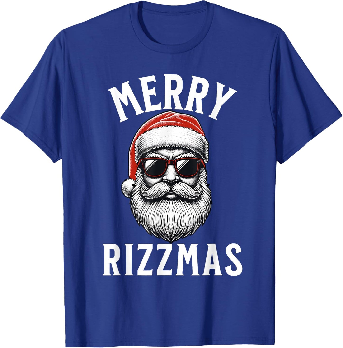 Merry Rizzmas Funny Christmas Teen Boys Kids Men Silly Santa T-Shirt - T-Shirt | Royal