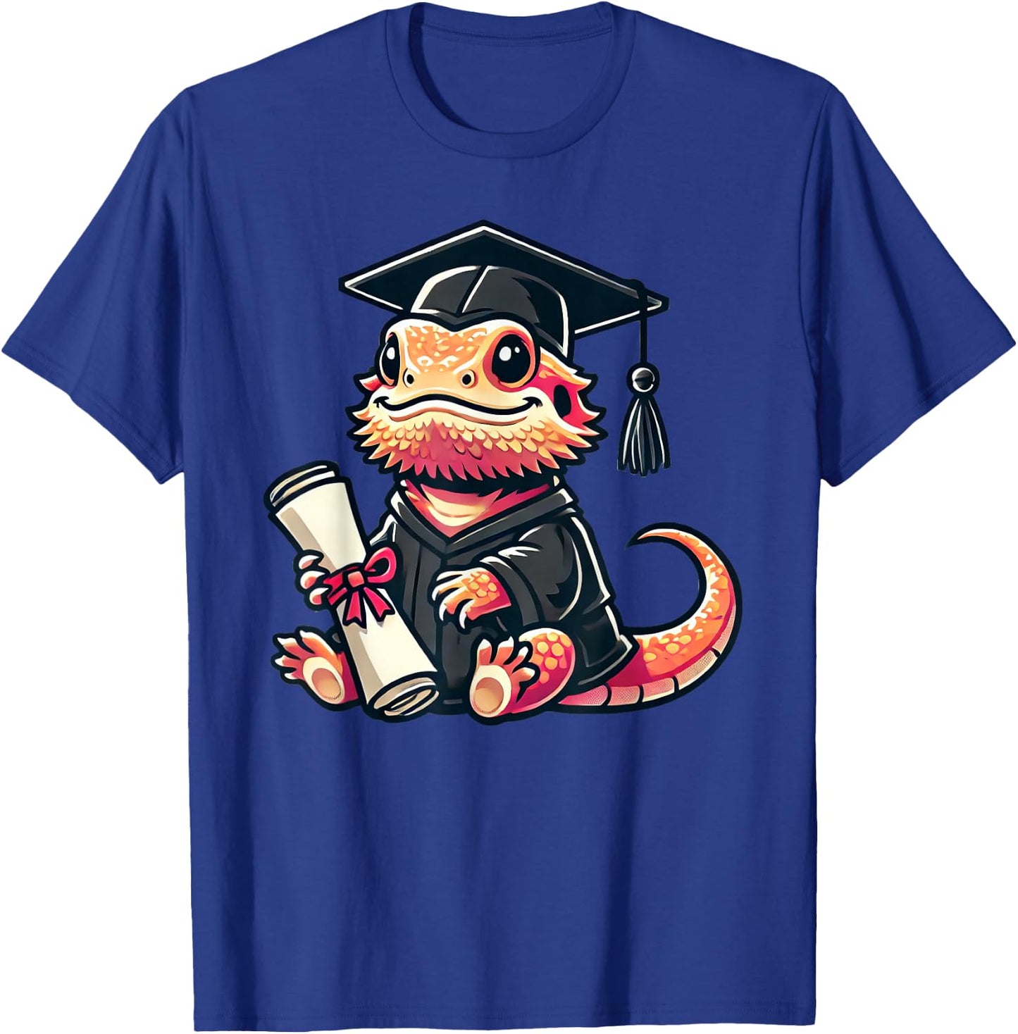 Cute Bearded Dragon Graduation T-Shirt - T-Shirt | Royal