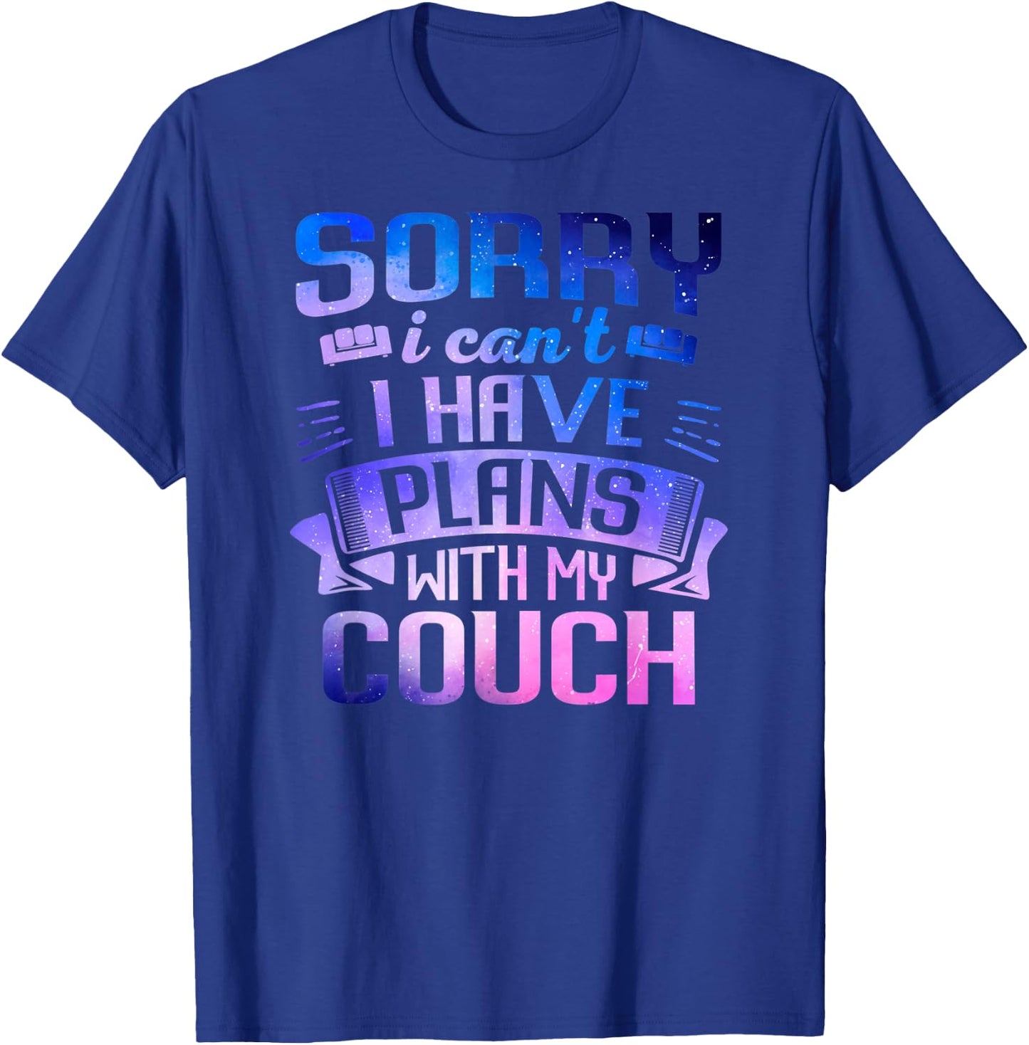 Cute Galaxy Couch Dog Galaxy Space Lazy Sarcasm T-Shirt - T-Shirt | Royal