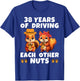 38th Wedding Anniversary Couple Fun 38 Years of Driving Nuts T-Shirt - T-Shirt | Royal