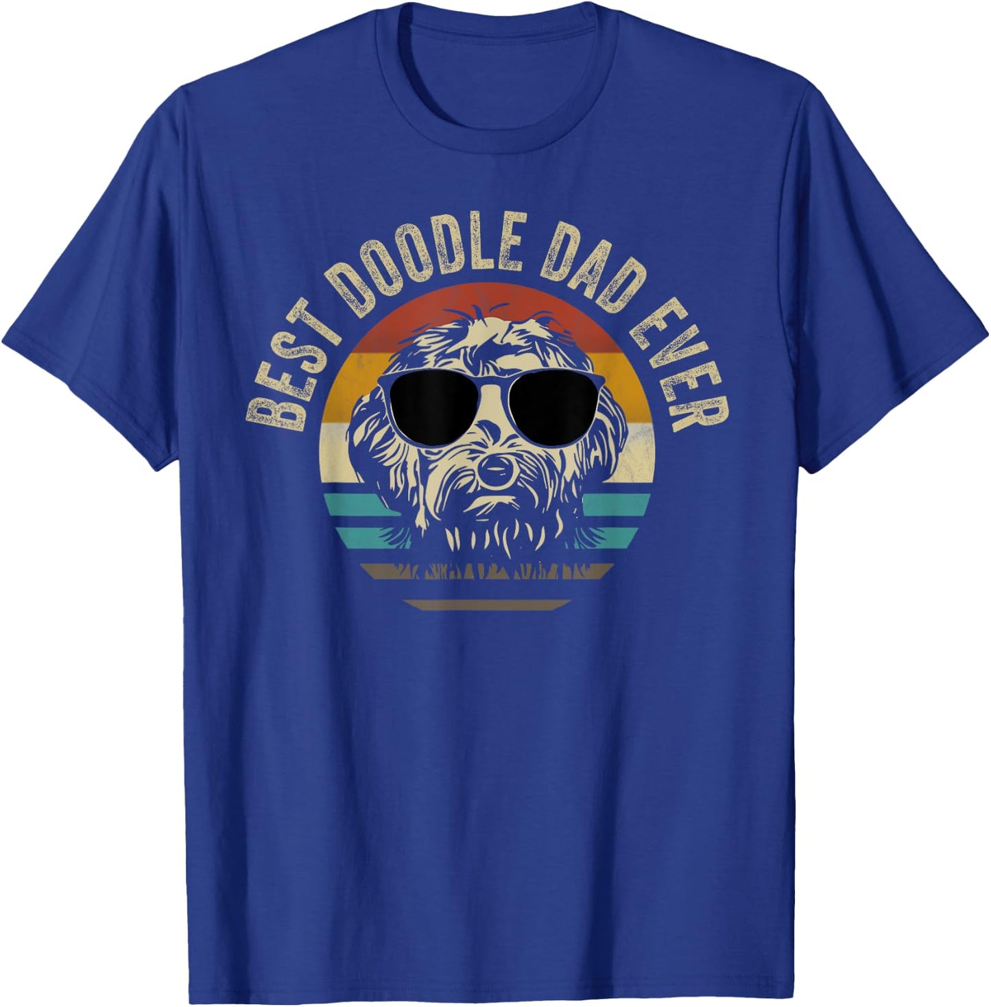 Best Doodle DAD ever Goldendoodle dog Retro Gift T-Shirt - T-Shirt | Royal